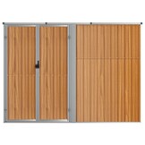 VidaXL Tuinschuur 225x89x161 cm Staal Bruin - 55% Korting