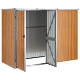 VidaXL Tuinschuur 225x89x161 cm Staal Bruin - 55% Korting