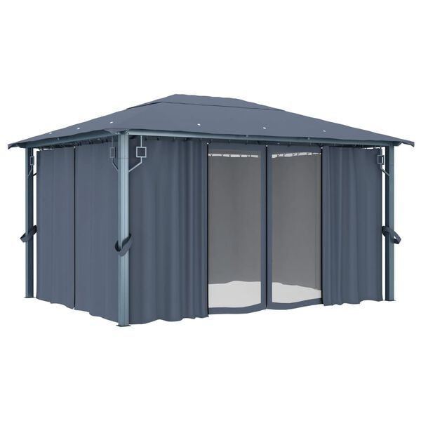 vidaXL Prieel 400x300 cm Antraciet Aluminium - 35% Korting
