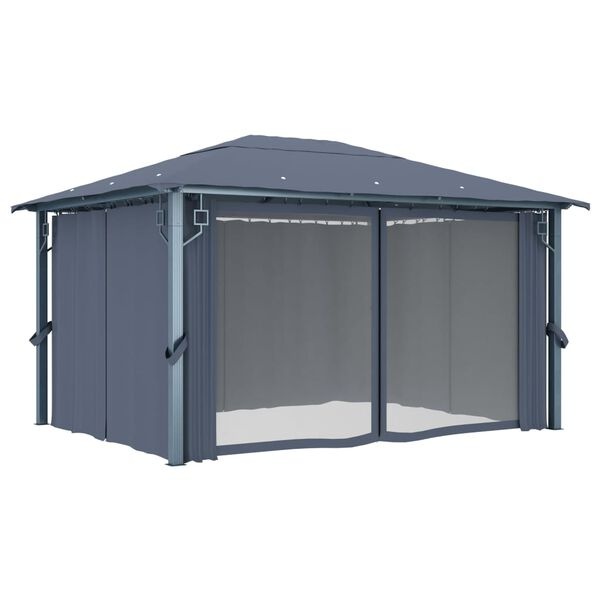 vidaXL Prieel 400x300 cm Antraciet Aluminium - 35% Korting