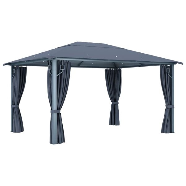 vidaXL Prieel 400x300 cm Antraciet Aluminium - 35% Korting