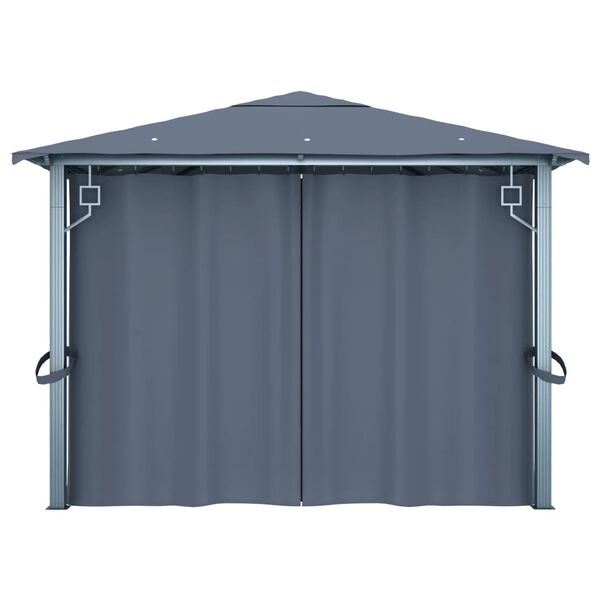 vidaXL Prieel 400x300 cm Antraciet Aluminium - 35% Korting