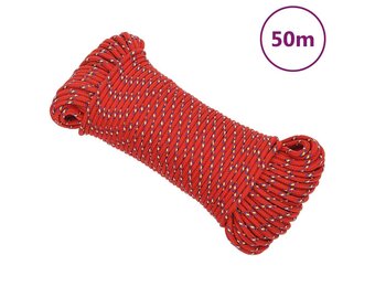 VidaXL Boottouw Polypropeen Rood - 5mm x 50m - 37% Korting