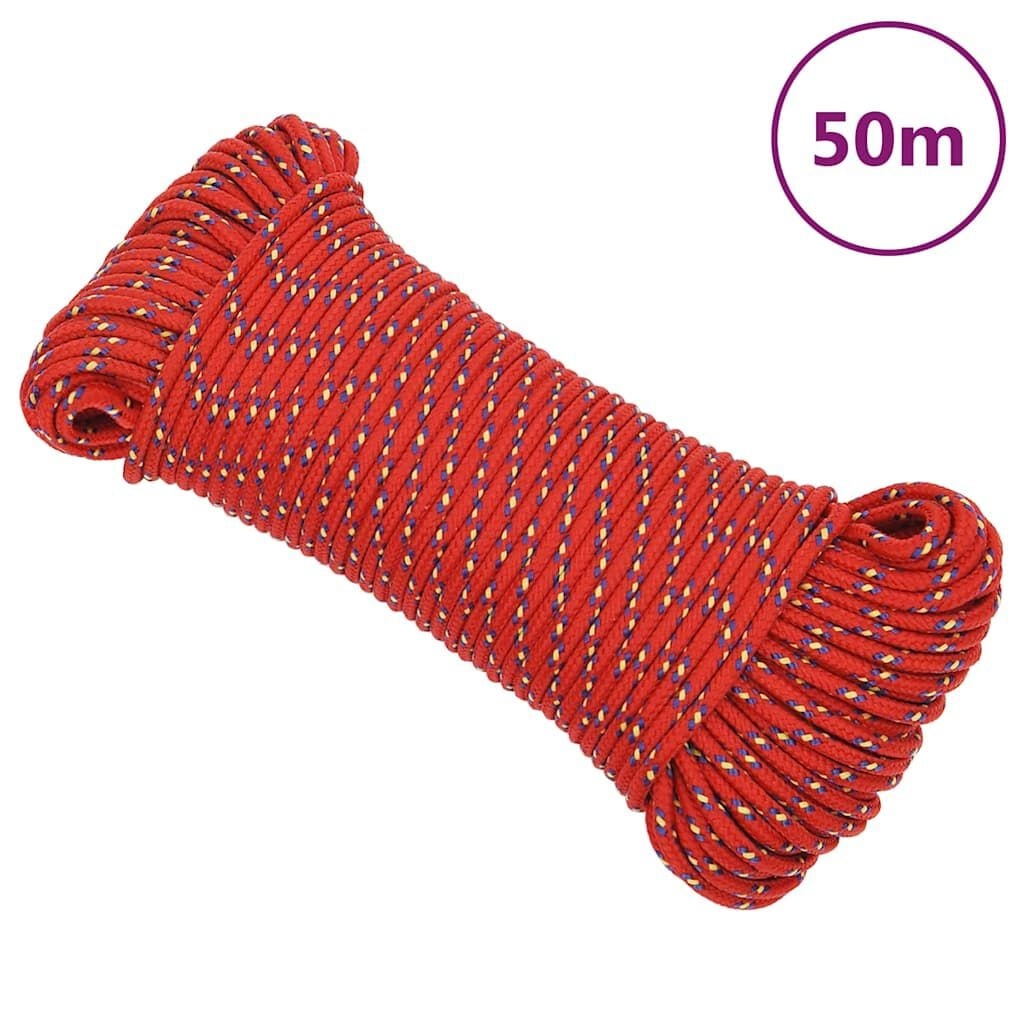 VidaXL Boottouw Polypropeen Rood - 5mm x 50m - 37% Korting