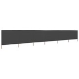 vidaXL Windscherm 6-Panels 800x80 cm Stof Grijs - 58% Korting!