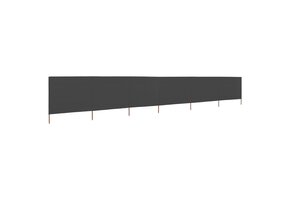 vidaXL Windscherm 6-Panels 800x80 cm Stof Grijs - 58% Korting!