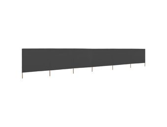 vidaXL Windscherm 6-Panels 800x80 cm Stof Grijs - 58% Korting!
