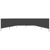 vidaXL Windscherm 6-Panels 800x80 cm Stof Grijs - 58% Korting!