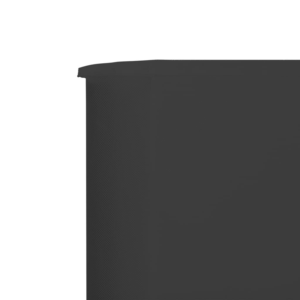vidaXL Windscherm 6-Panels 800x80 cm Stof Grijs - 58% Korting!
