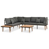 VidaXL Loungeset Acaciahout met Kussens - 55% Korting