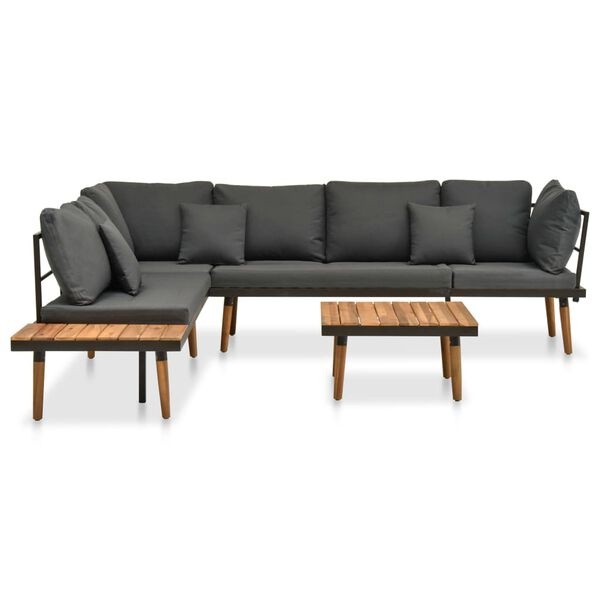 VidaXL Loungeset Acaciahout met Kussens - 55% Korting