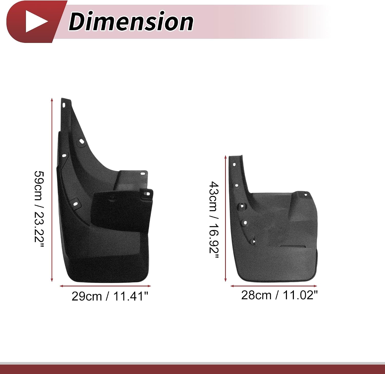 1 set spatbescherming voor Toyota Land Cruiser FJ150 Prado met bumperomranding 2010-2019, voor- en achterwielspatlappen met montagetoebehoren