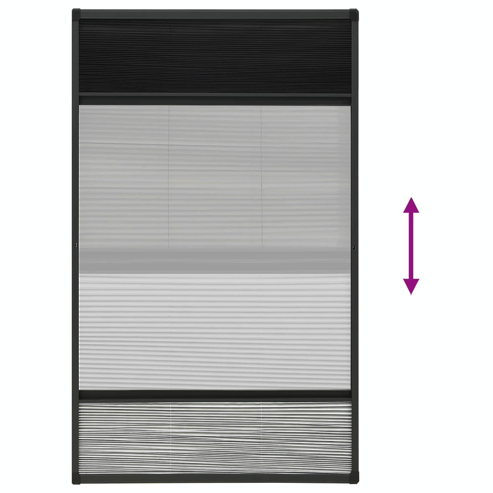 Plissé hordeur met verduistering 80x160 cm - Aluminium Frame (34% Korting)