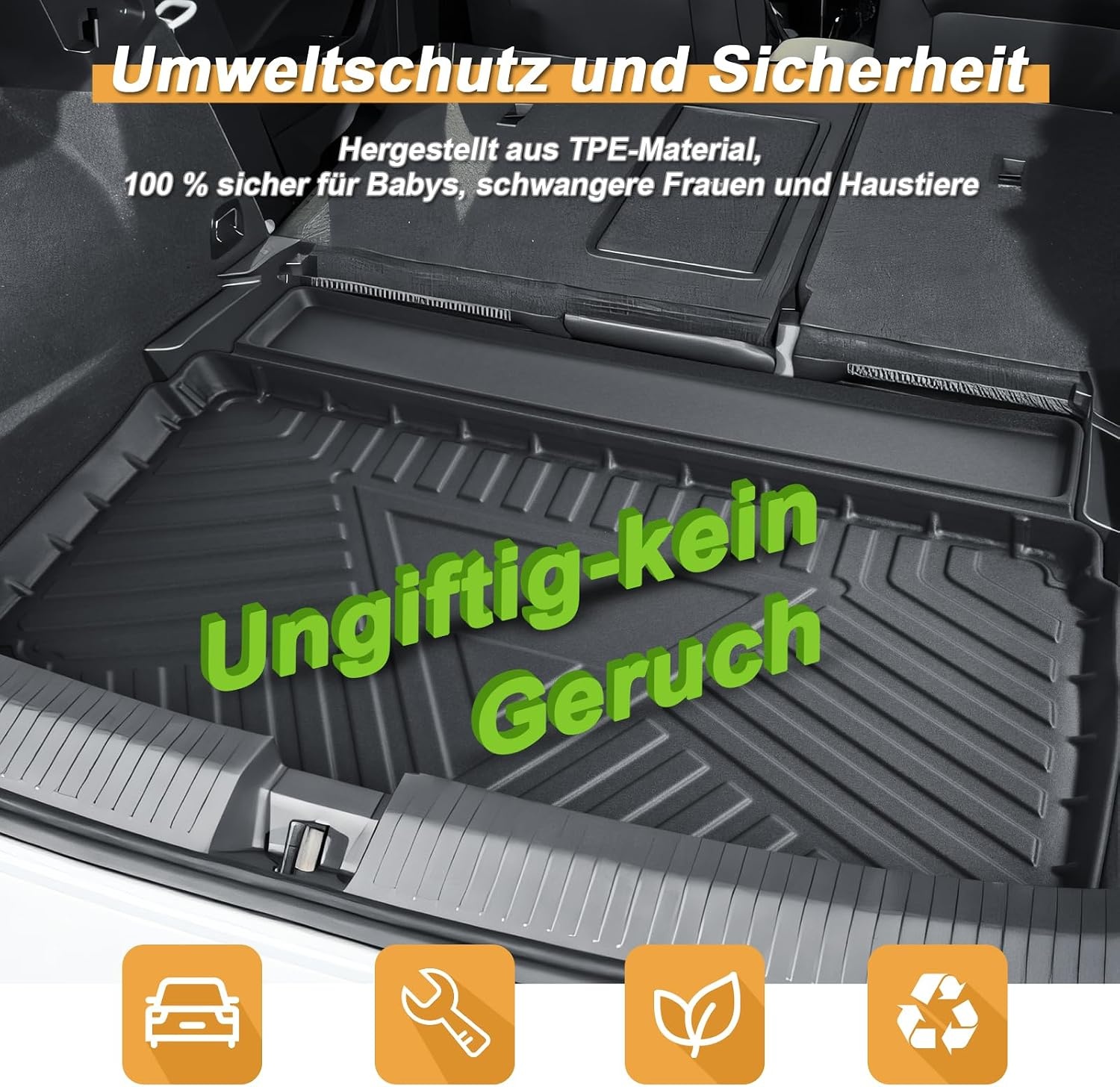 34% Korting: Kofferbakmat Onderlaag geschikt voor VW T-ROC (2018-2025) - Waterdicht & Antislip