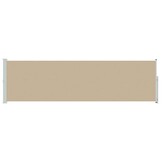 vidaXL Uittrekbaar Zijscherm Rechthoekig Polyester Beige - 34% Korting