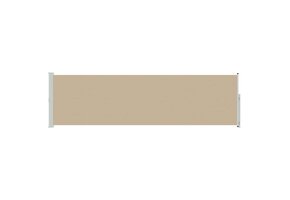 vidaXL Uittrekbaar Zijscherm Rechthoekig Polyester Beige - 34% Korting