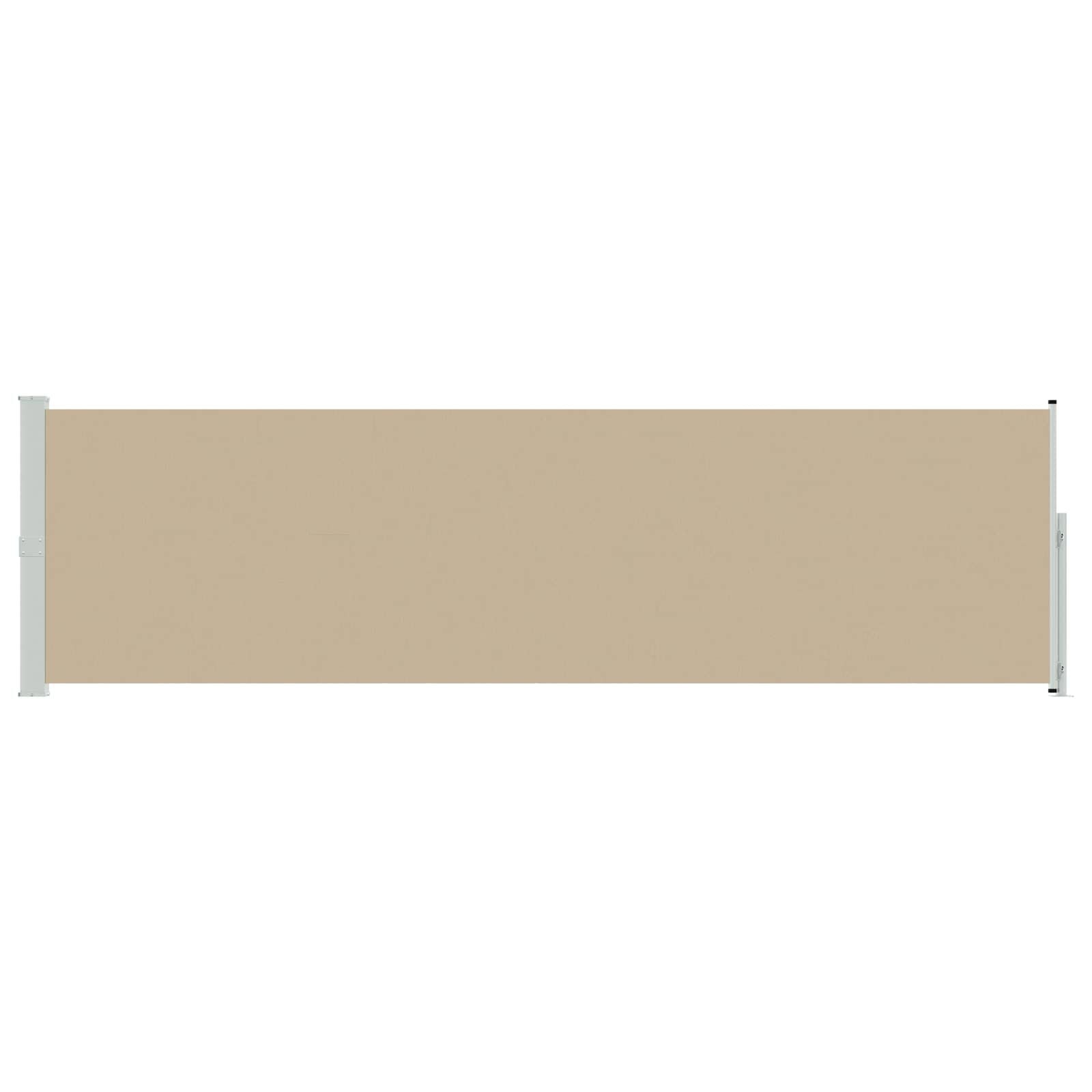 vidaXL Uittrekbaar Zijscherm Rechthoekig Polyester Beige - 34% Korting