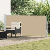 vidaXL Uittrekbaar Zijscherm Rechthoekig Polyester Beige - 34% Korting