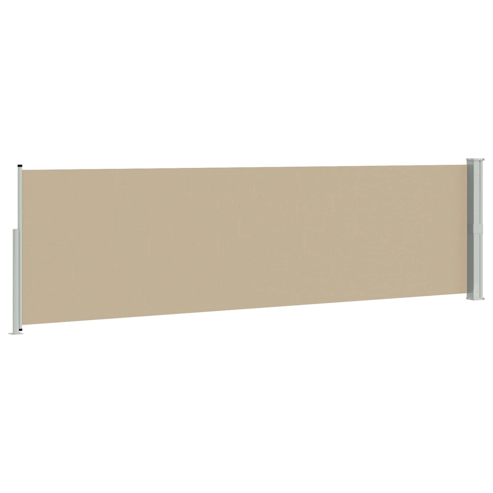 vidaXL Uittrekbaar Zijscherm Rechthoekig Polyester Beige - 34% Korting