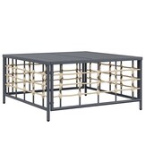 VidaXL Tuintafel Poly Rattan Antraciet 70x70x34 cm - 32% Korting