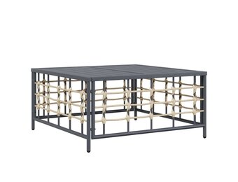VidaXL Tuintafel Poly Rattan Antraciet 70x70x34 cm - 32% Korting