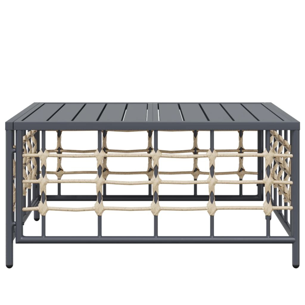 VidaXL Tuintafel Poly Rattan Antraciet 70x70x34 cm - 32% Korting