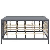 VidaXL Tuintafel Poly Rattan Antraciet 70x70x34 cm - 32% Korting