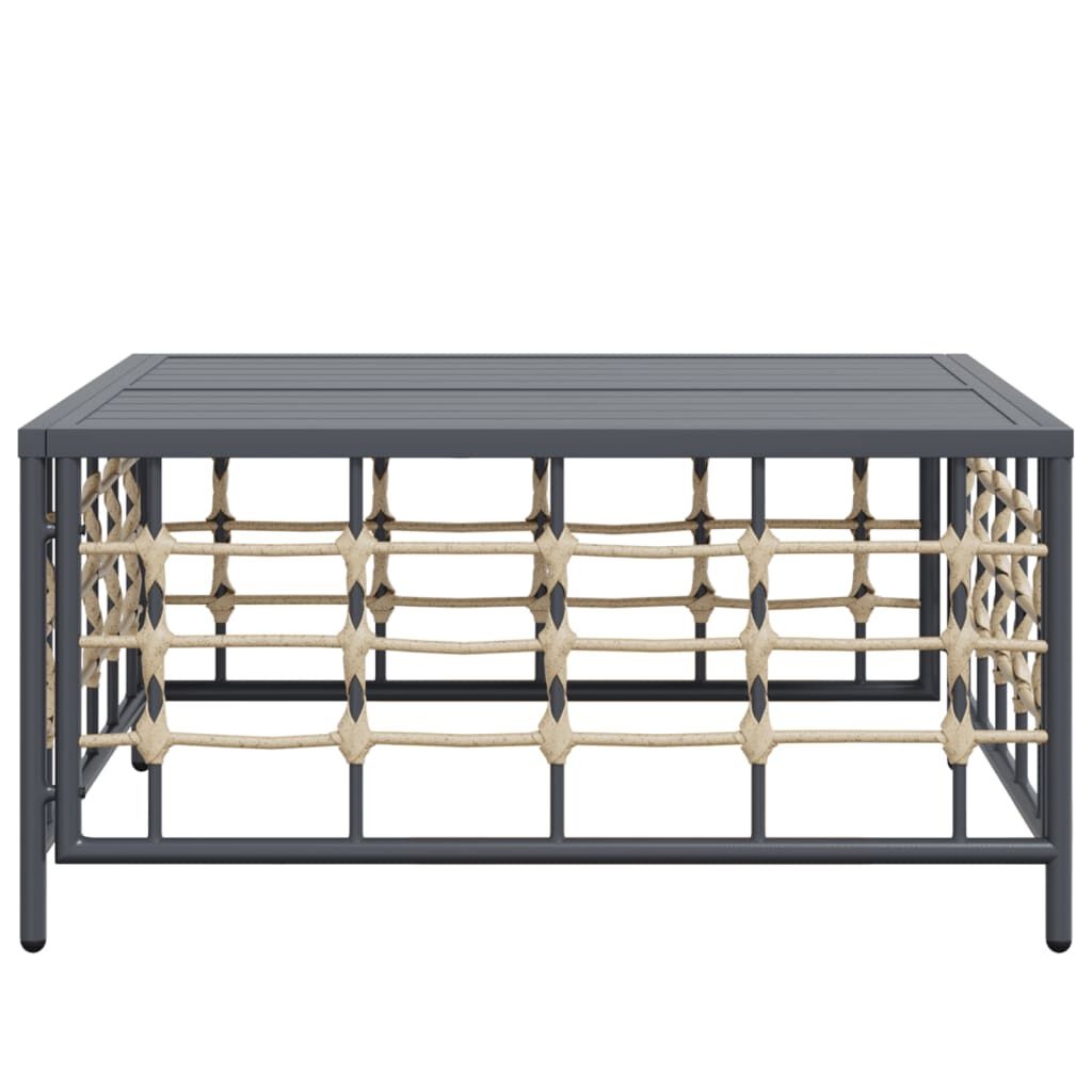 VidaXL Tuintafel Poly Rattan Antraciet 70x70x34 cm - 32% Korting