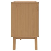 vidaXL Ladekast Grenenhout Wit/Bruin - 35% Korting