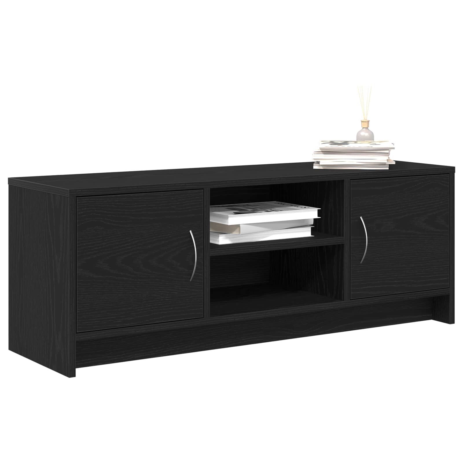 TV-meubel Zwart Eiken 102cm - Lichte Gebruiksschade - 58% Korting