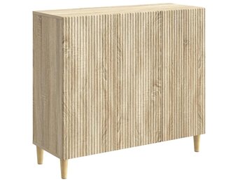 vidaXL Dressoir Sonoma Eiken 89 x 34,5 x 80 cm Bewerkt hout