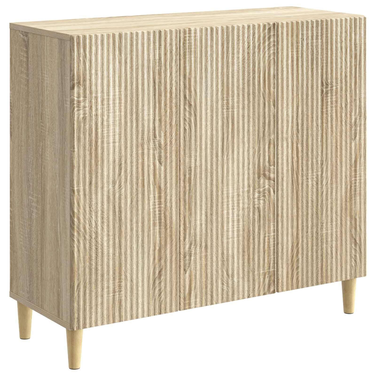 vidaXL Dressoir Sonoma Eiken 89 x 34,5 x 80 cm Bewerkt hout