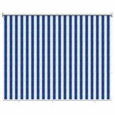 vidaXL Buitenrolgordijn 90% UV-blok Blauw en Witte Streep 220 x 230 cm