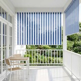 vidaXL Buitenrolgordijn 90% UV-blok Blauw en Witte Streep 220 x 230 cm