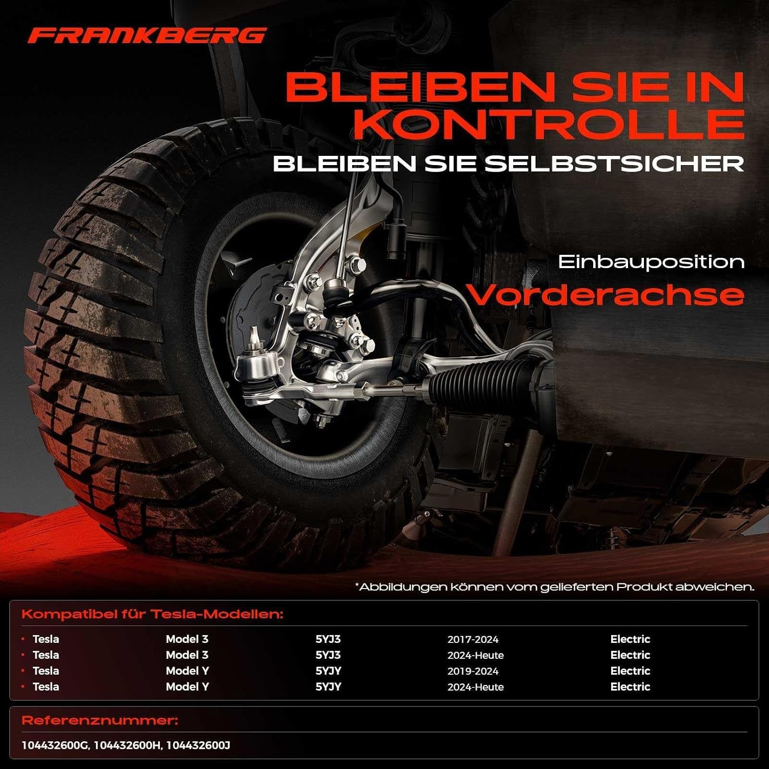 Frankberg Dwarsbeen, wielophanging, vooras, rechts, boven, compatibel met model 3 5YJ3 0,2L-0,4L 2017-Heute Model Y 5YJY 0.2L-0.4L 2019-Heute Vervanging # 104432600G