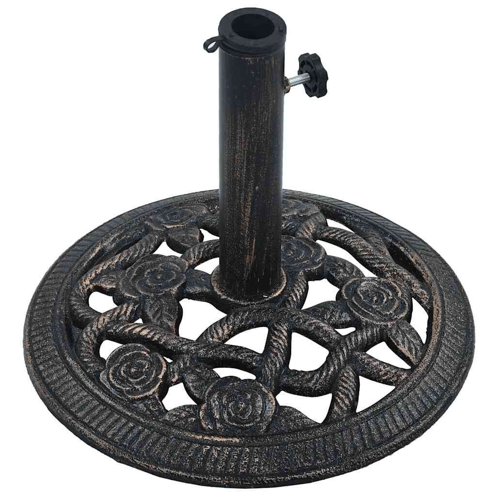 Parasolvoet Gietijzer 9 kg Zwart/Brons - 40 cm - 33% Korting!