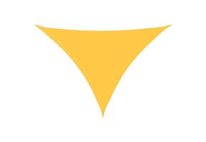 Driehoekig Geel Schaduwdoek van Oxford Stof - 3x3x4.24m - 32% Korting
