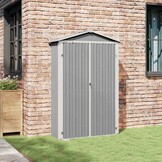 vidaXL Tuinschuur 116x45x175 cm gegalvaniseerd staal grijs