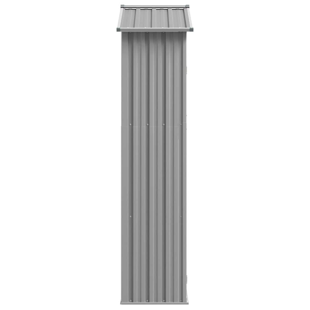 vidaXL Tuinschuur 116x45x175 cm gegalvaniseerd staal grijs