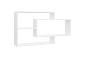 Wandschappen Wit Bewerkt Hout 104 cm - 35% Korting