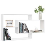 vidaXL Wandschappen 104x20x58,5 cm bewerkt hout wit