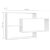 vidaXL Wandschappen 104x20x58,5 cm bewerkt hout wit