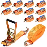 maXpeedingrods 10 stuks 5000 kg 10 m spanbanden met ratel spanbanden haken - Maat 5T 10M*50MM