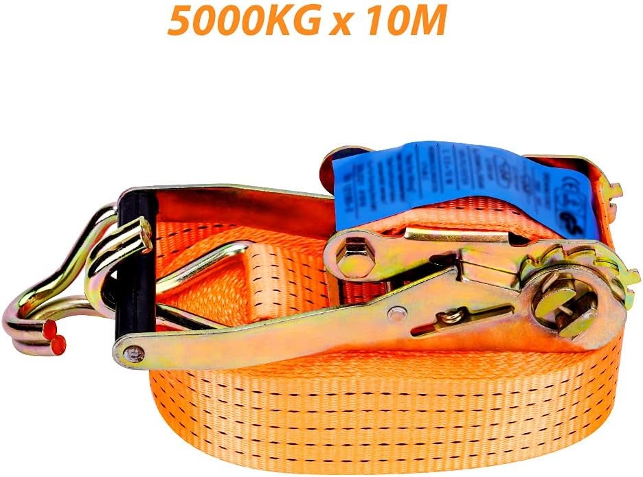 maXpeedingrods 10 stuks 5000 kg 10 m spanbanden met ratel spanbanden haken - Maat 5T 10M*50MM