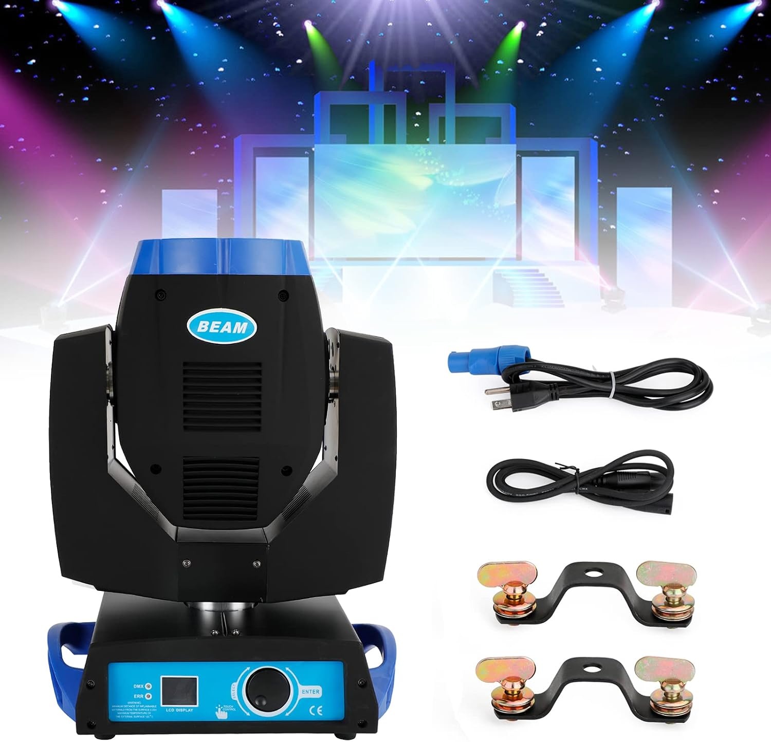 230W 7R Beam Moving Head Podiumverlichting met 8 Prisma en Stroboscoop Blauw