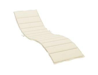 vidaXL Ligbedkussen 200x60x3 cm oxford stof crèmekleurig