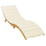 vidaXL Ligbedkussen 200x60x3 cm oxford stof crèmekleurig