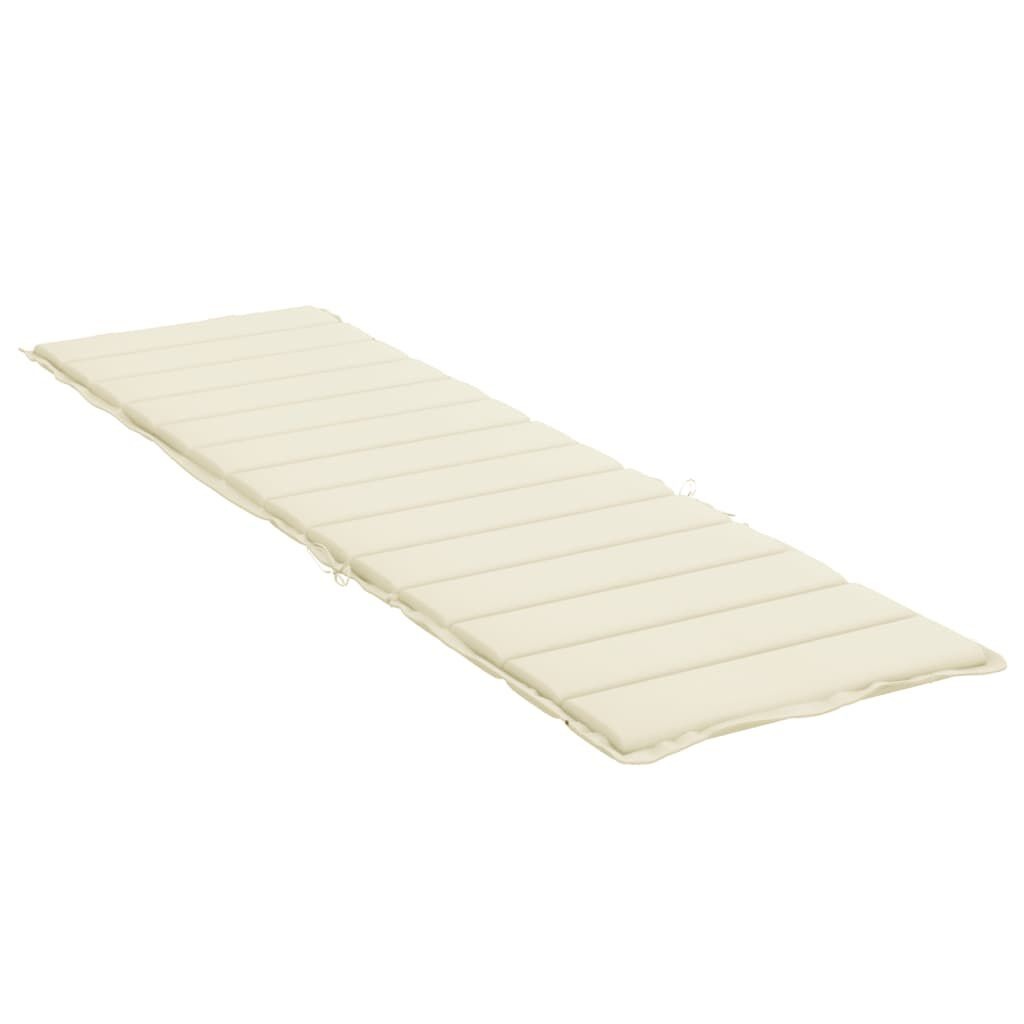 vidaXL Ligbedkussen 200x60x3 cm oxford stof crèmekleurig