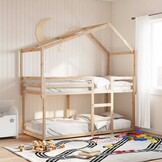 vidaXL Kinderbedhuisje 213x85,5x144,5 cm massief grenenhout