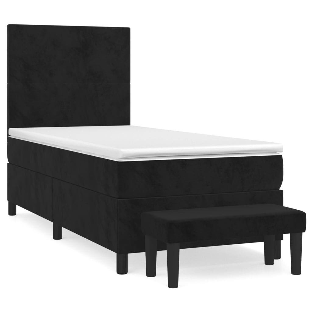 vidaXL Bankje 70x30x30 cm fluweel zwart